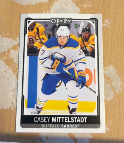 2021-22 O-Pee-Chee #465 Casey Mittelstadt — front