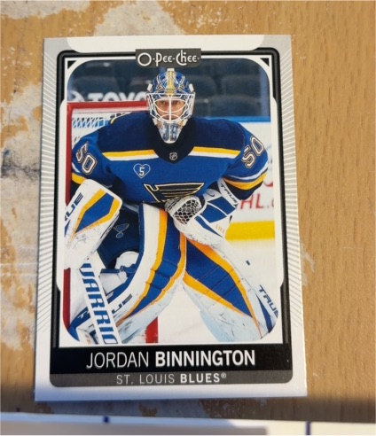 2021-22 O-Pee-Chee #50 Jordan Binnington — front