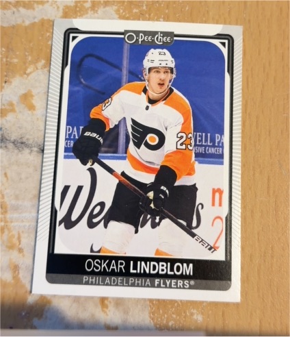 2021-22 O-Pee-Chee #470 Oskar Lindblom — front