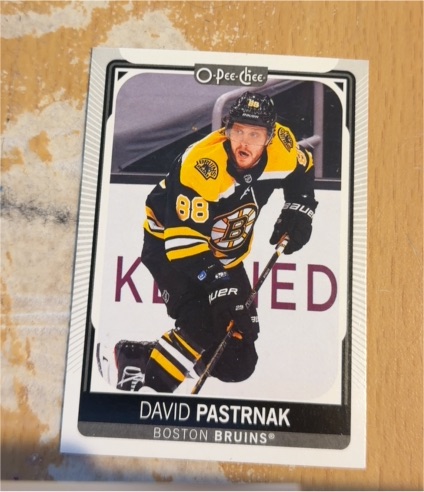 2021-22 O-Pee-Chee #494 David Pastrnak — front