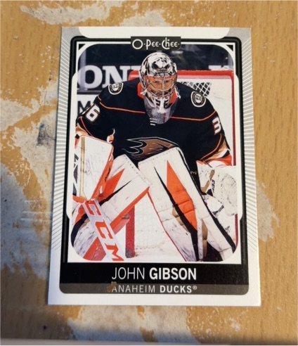 2021-22 O-Pee-Chee #17 John Gibson Anaheim Ducks — front