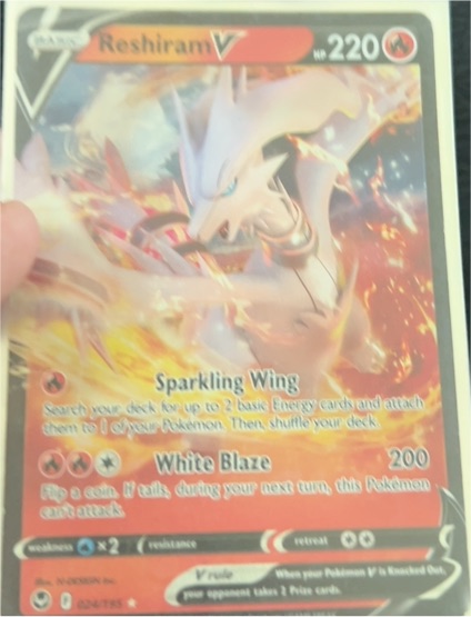 2022 Pokémon TCG Silver Tempest #024 Reshiram V — front