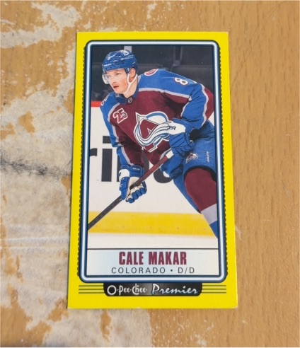 2021-22 O-Pee-Chee Premier Tallboys #P-27 Cale Makar — front
