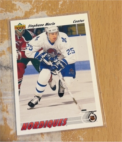 1991-92 Upper Deck #433 Stephane Morin Quebec Nordiques — front