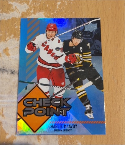 2024-25 Upper Deck Series 1 Check Point #CP-23 Charlie McAvoy — front