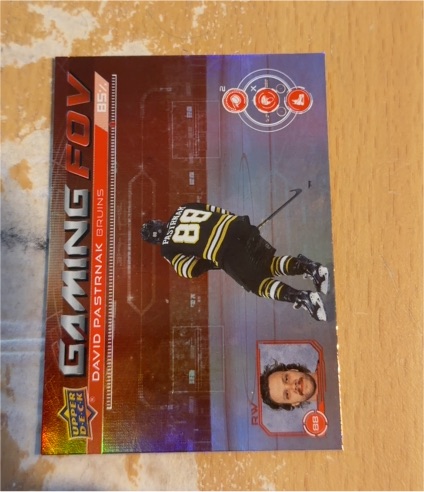 2024-25 Upper Deck Series 1 Gaming FOV #GFOV-4 David Pastrnak — front