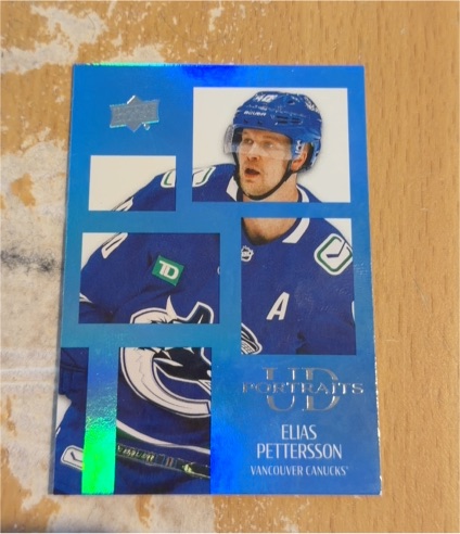 2024-25 Upper Deck Series 1 UD Portraits #P-1 Elias Pettersson — front