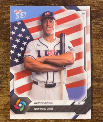 2026 Topps Now #26 Aaron Judge Team United States — front
