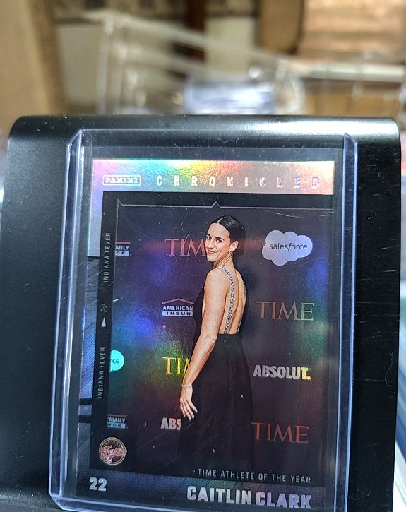 2025 Panini Chronicled #55 Caitlin Clark Time Athlete of the Year — front