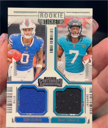 2024 Panini Contenders Rookie Ticket #DS-4 Keon Coleman & Brian Thomas Jr. — front