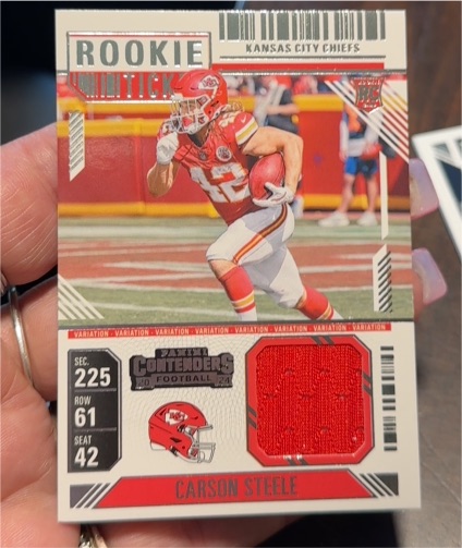 2024 Panini Contenders Rookie Ticket #RTS-CSE Carson Steele — front