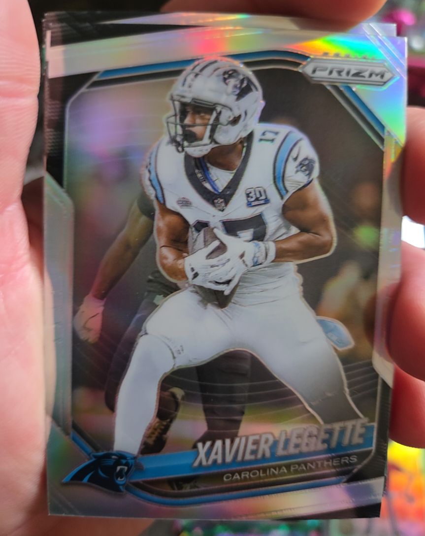 2025 Panini Prizm #118 Xavier Legette Silver Prizm Carolina Panthers — front