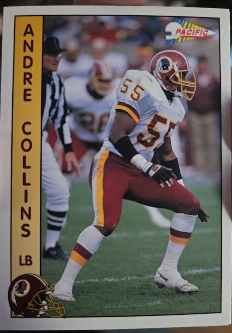1992 Pacific #640 Andre Collins Washington Redskins — front