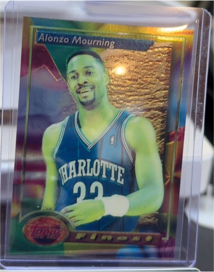 1993-94 Topps Finest #201 Alonzo Mourning — front