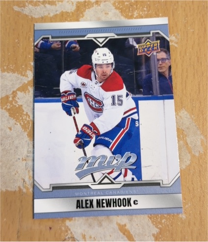 2024-25 Upper Deck MVP #192 Alex Newhook — front