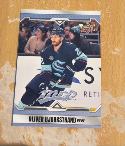 2024-25 Upper Deck MVP #198 Oliver Bjorkstrand — front