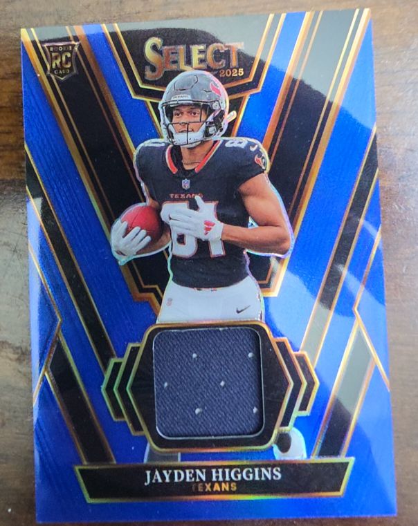 2025 Panini Select Rookie Swatches #RSW-JHS Jayden Higgins — front