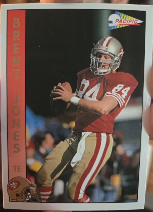 1992 Pacific #615 Brent Jones — front
