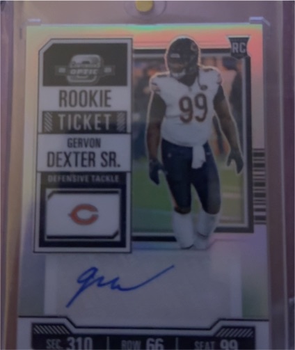 2023 Panini Contenders Optic #171 Gervon Dexter Sr. Rookie Ticket — front