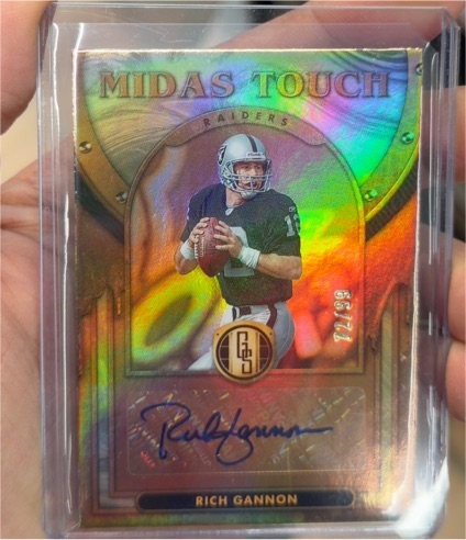 2024 Panini Gold Standard #MT-RGN Rich Gannon Midas Touch Rose Gold Auto — front