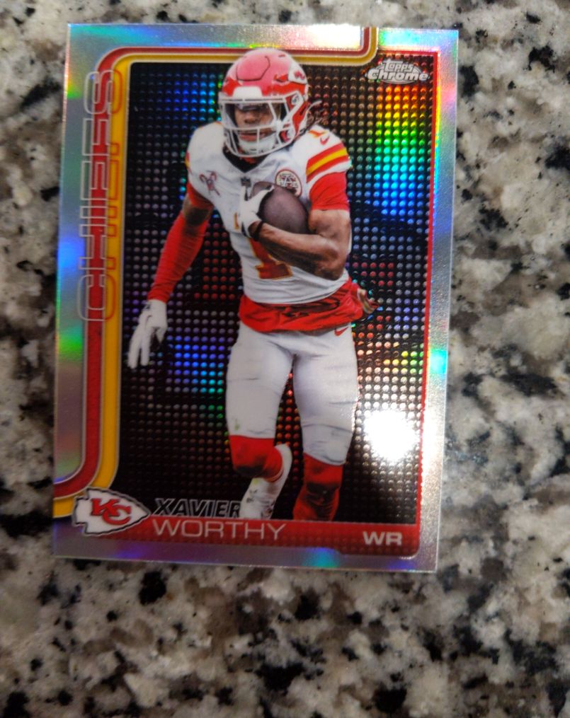 2025 Topps Chrome #145 Xavier Worthy — front
