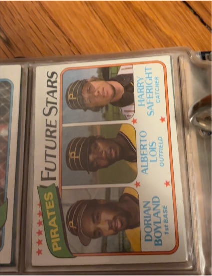 1980 Topps #683 Pirates Future Stars Dorian Boyland/Alberto Lois/Harry Saferight — front