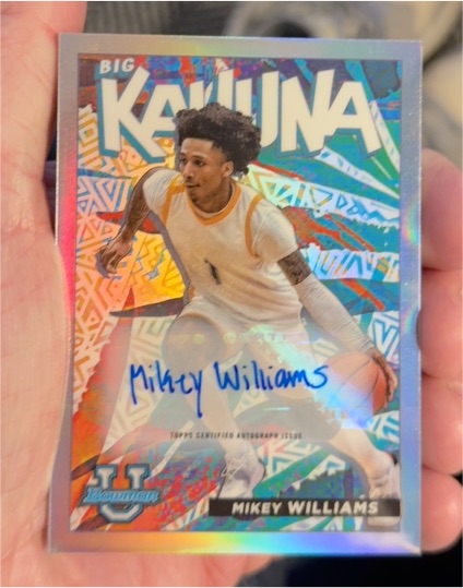 2021 Bowman University Big Kahuna #19 Mikey Williams — front