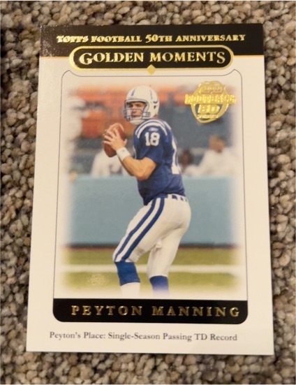 2005 Topps Football 50th Anniversary Golden Moments #327 Peyton Manning — front