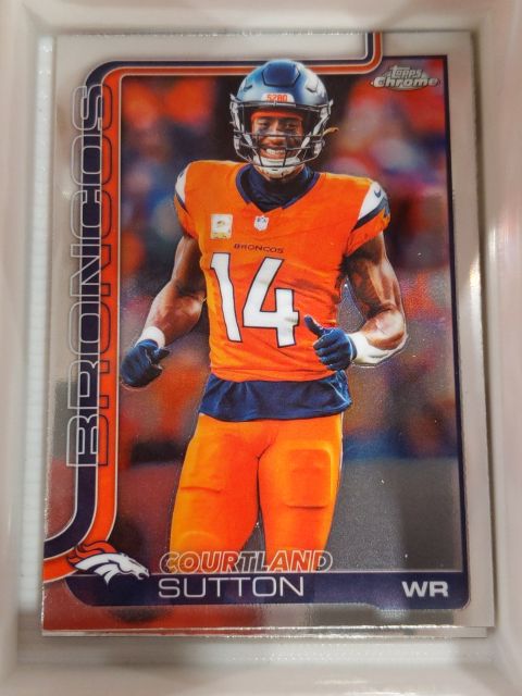 2025 Topps Chrome #86 Courtland Sutton Denver Broncos — front
