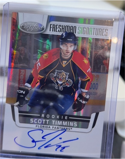 2011-12 Panini Certified #192 Scott Timmins Rookie Freshman Signatures — front
