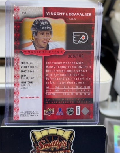 2014-15 Upper Deck Masterpieces #78 Vincent Lecavalier — front
