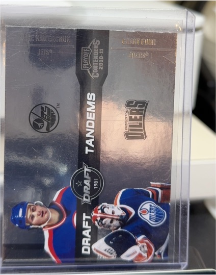 2010-11 Panini Playoff Contenders Draft Tandems #3 Grant Fuhr Dale Hawerchuk — front