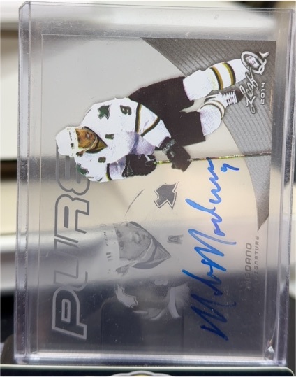 2019-20 Upper Deck Clear Cut Mike Modano Metal Universe Palladium Auto #T-MM — front