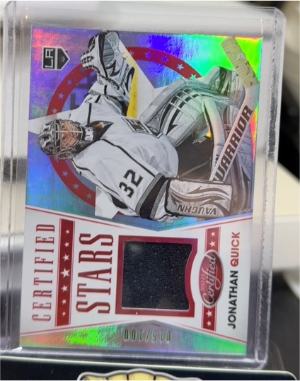 2012 Panini Certified Stars #S5 Jonathan Quick — front