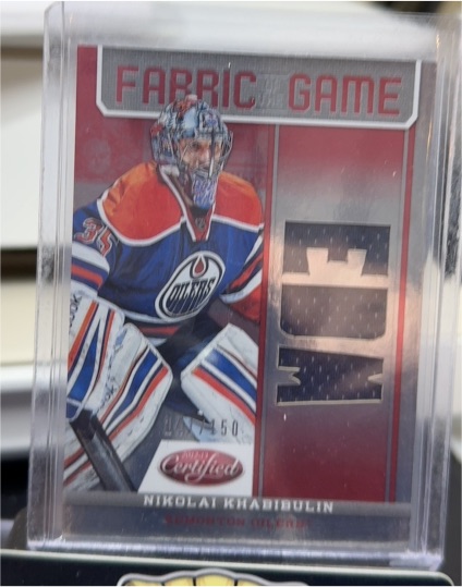 2012-13 Panini Certified Fabric of the Game #FOG-KHA Nikolai Khabibulin — front