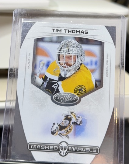 2011-12 Panini Certified Masked Marvels #2 Tim Thomas — front