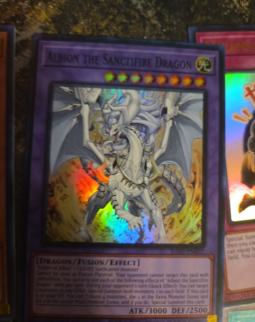 2020 Yu-Gi-Oh! RA05-EN037 Albion the Sanctifire Dragon — front