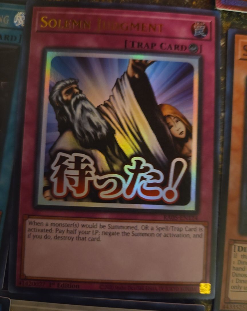 Yu-Gi-Oh! 1st Edition Solemn Judgment RA02-EN075 — front