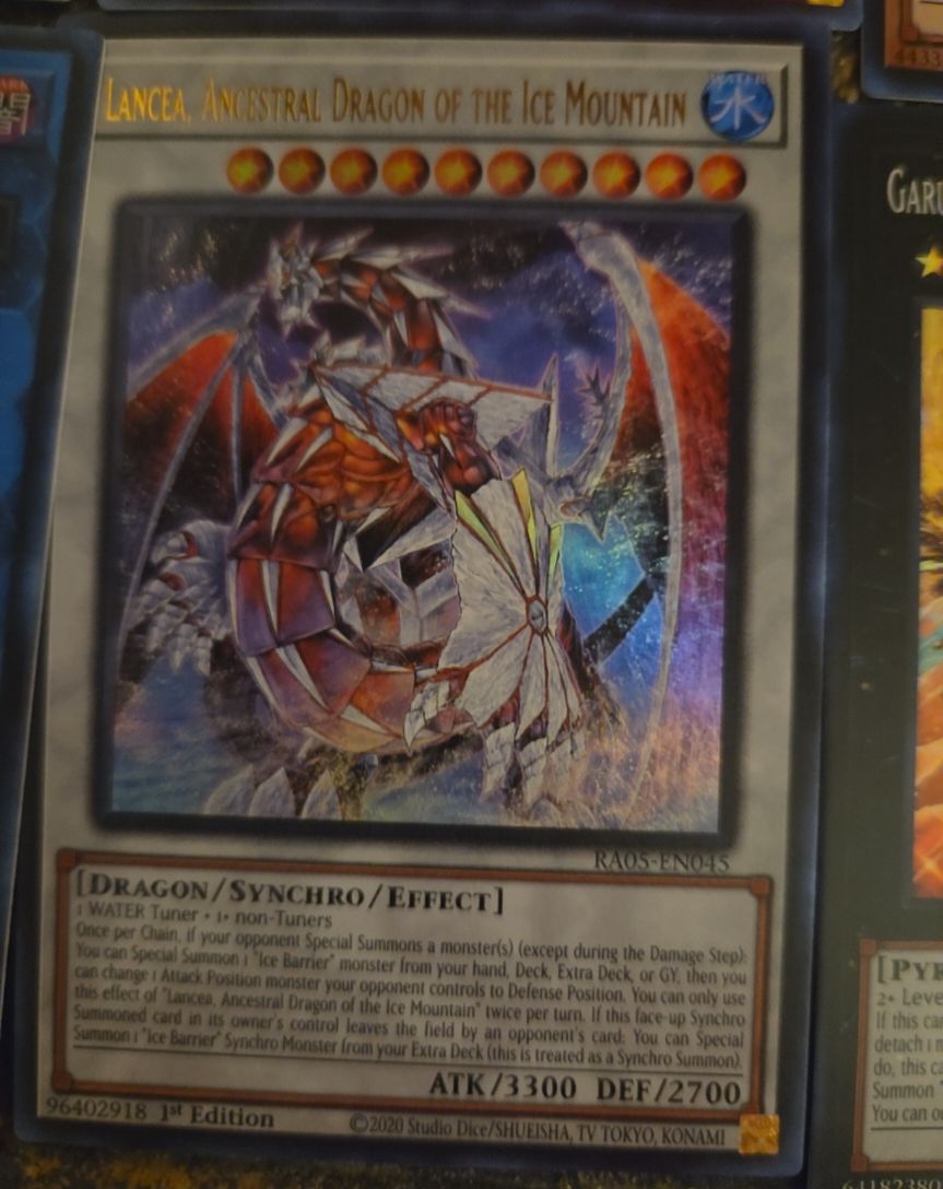 2020 Yu-Gi-Oh! RA05-EN045 Lancea, Ancestral Dragon of the Ice Mountain — front