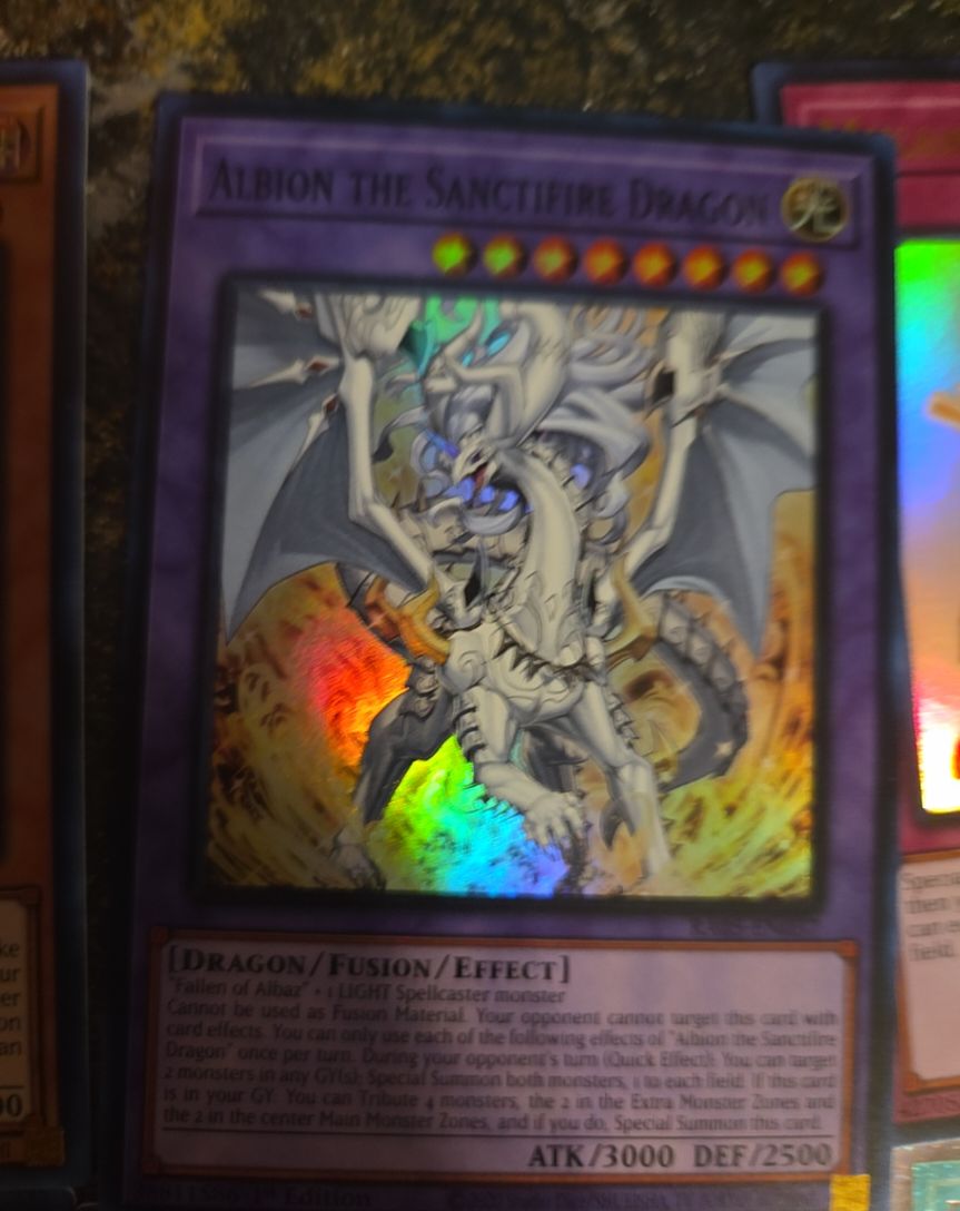 Yu-Gi-Oh! Albion the Sanctifire Dragon RA05-EN037 — front