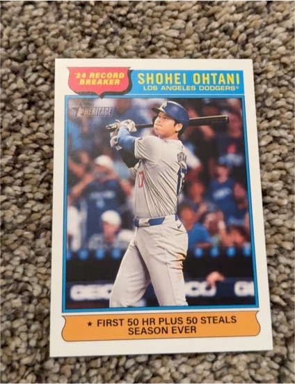 2025 Topps Heritage #1 Shohei Ohtani Record Breaker Los Angeles Dodgers — front