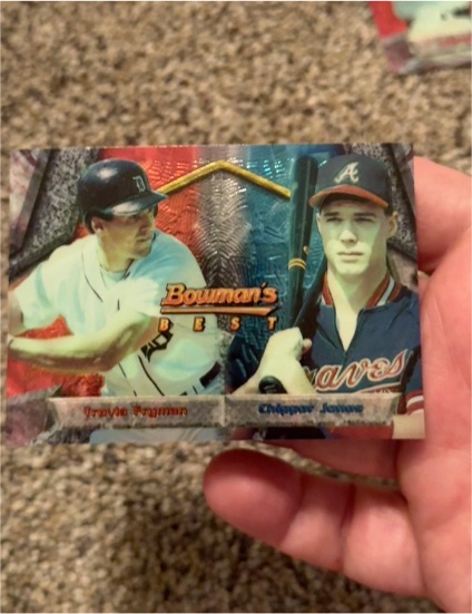 1994 Bowman's Best #108 Travis Fryman / Chipper Jones — front