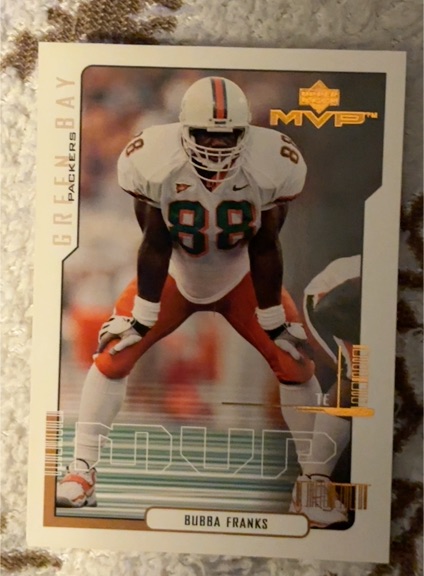 2000 Upper Deck MVP #195 Bubba Franks — front