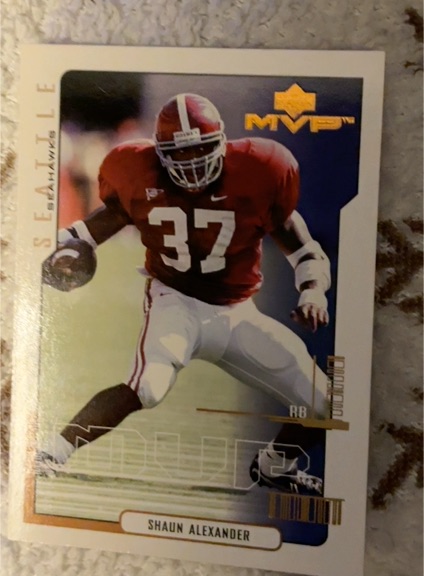 2000 Upper Deck MVP #201 Shaun Alexander — front