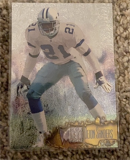 1996 Fleer Metal #32 Deion Sanders — front