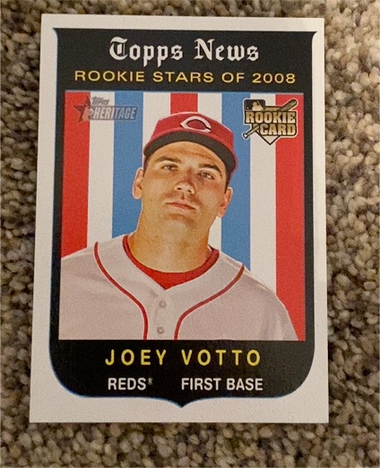 2008 Topps Heritage #146 Joey Votto Rookie Card — front