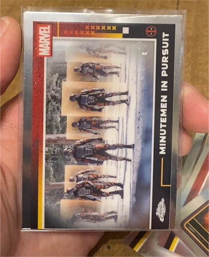 2025 Topps Chrome Deadpool #49 Minutemen In Pursuit — front