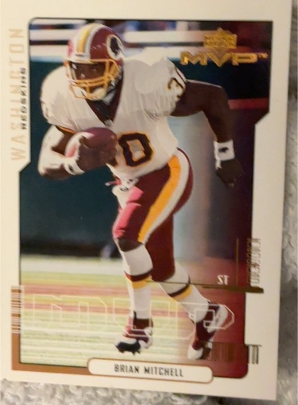 2000 Upper Deck MVP #185 Brian Mitchell — front
