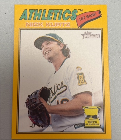 2026 Topps Heritage #275 Nick Kurtz — front