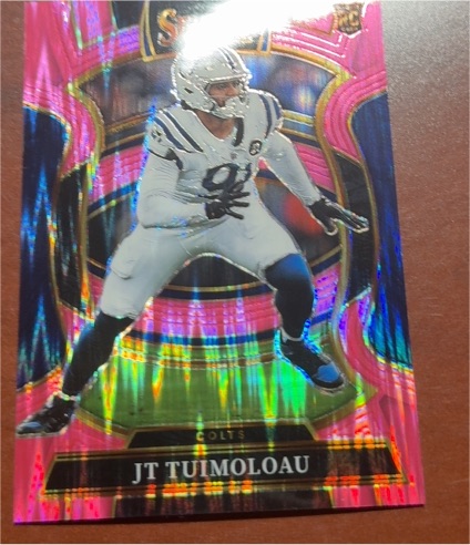 2025 Panini Select #31 JT Tuimoloau Pink Shock Prizm — front